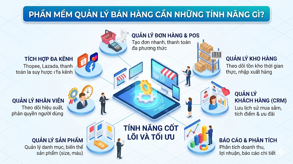 Phần mềm quản lý bán hàng cần những tính năng gì?